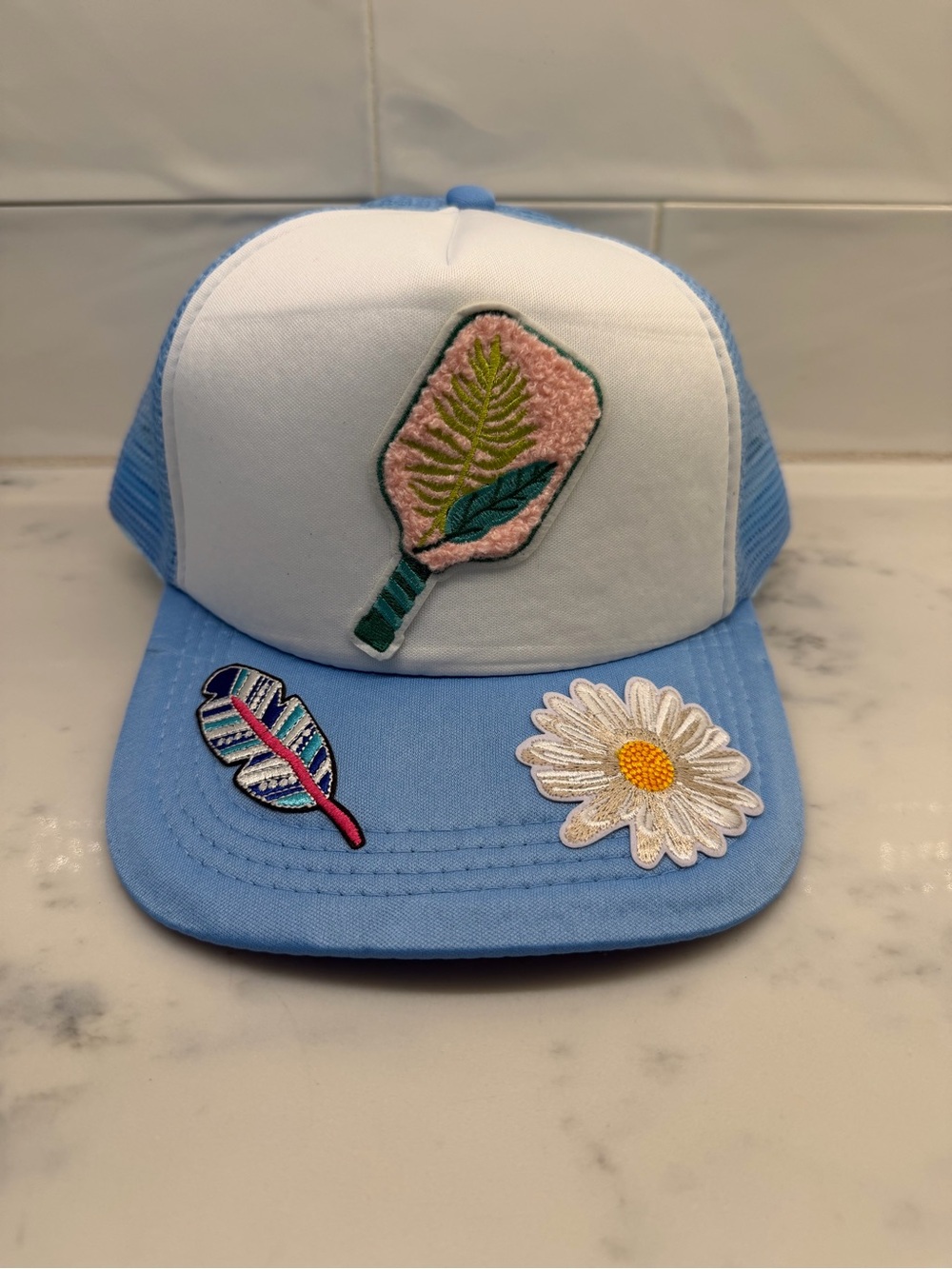 Pickleball Floral Trucker Cap